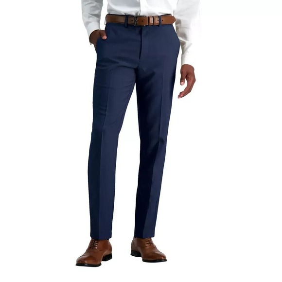 Kenneth Cole Slim Fit Indigo‎ Dress Pants Mens 34 x 32 Flex Waistband Stretch - Picture 1 of 11